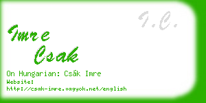 imre csak business card