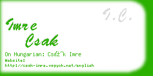 imre csak business card